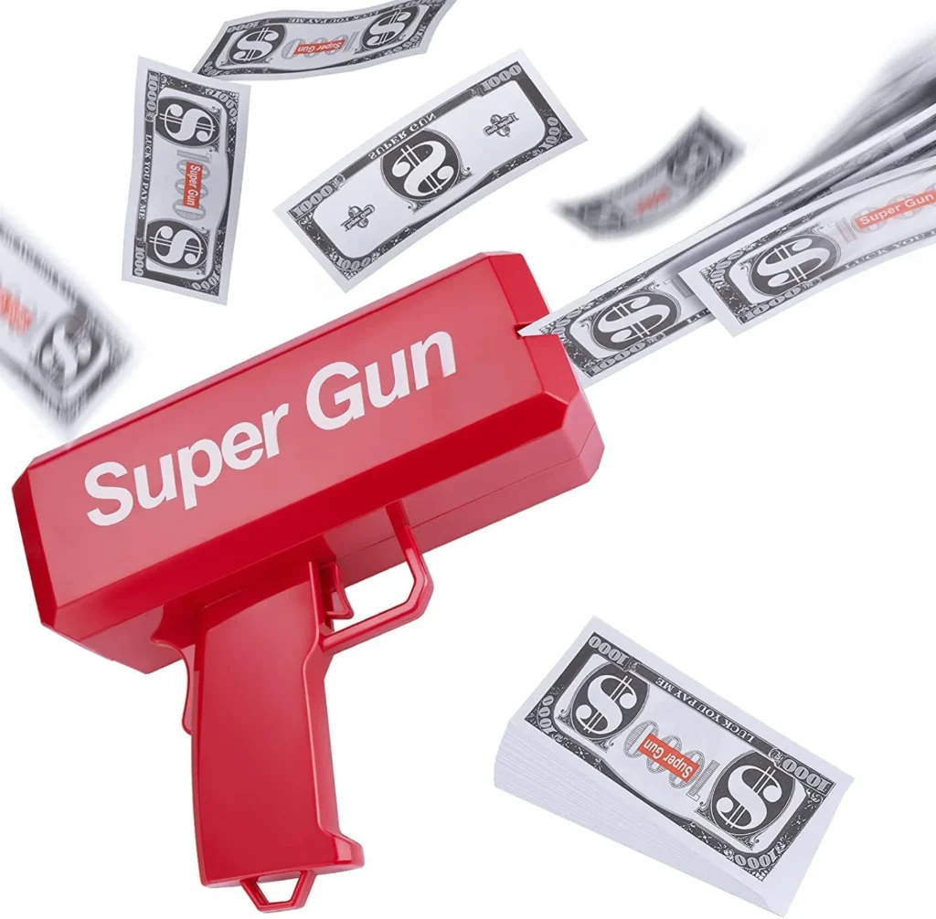 Supreme Cash Cannon Money Gun Make It Rain Money Gun Red Fashion Toy Gun_98471556