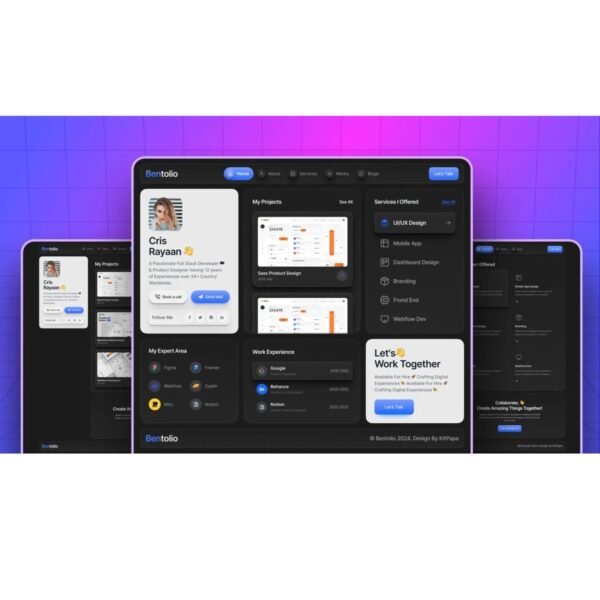 Bentolio – Creative Personal Portfolio Elementor Template Kit