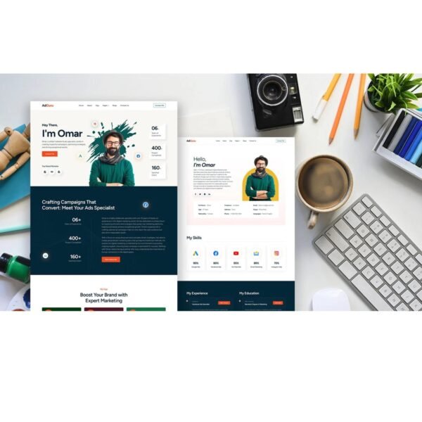 AdGuru  Elementor Template Kit– Digital Marketer & Freelancer Portfolio