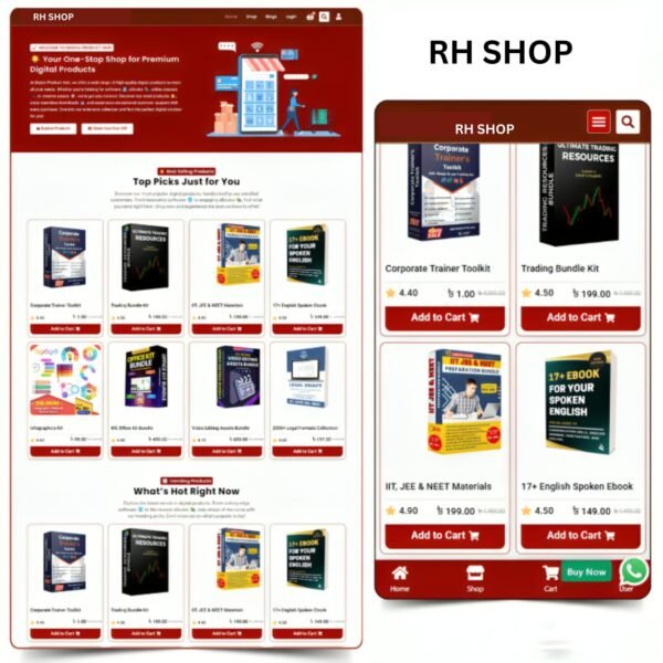 Digital Product Selling Website Template